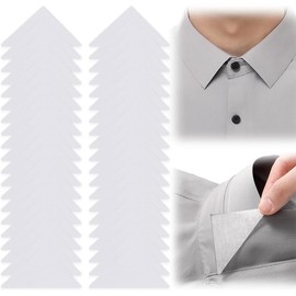 50 Pcs White Shirt Collar Triangle Patch, No Curl Collar Polo Shirt Collar Stays for Men Women, PVC Collar Stays for Any Shirt, Sewing Tools