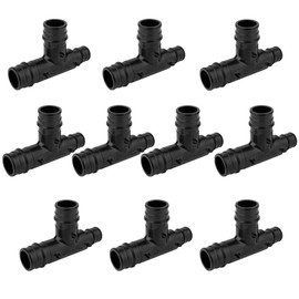 10 Pack TenKe PEX A F1960 Poly Expansion Fitting 3/4" X 1/2" X 3/4" Reducing Tee Elbow Pex A Cold Expansion for Plumbing Corrosion Resistant (10pcs 3/4"X1/2"X3/4" TEE)