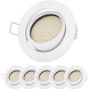 6 x LED Recessed Spotlights 230 V Flat Dimmable (5