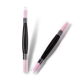 EKIND 2 Pcs Double-Headed Quartz Stone Stick Cuticle Nail Art Pen Nail Cuticle for Men Tip Pushers Women Fingernail Gelnail Natural Nail Care Tools