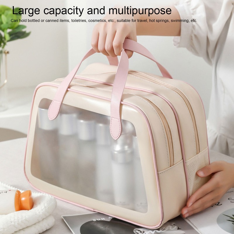 Dry Wet Toiletry Bag Breathable Mesh Dry Wet Separating Makeup