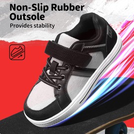 DREAM PAIRS LilLegends Zapatos de Tenis para Niñas y Niños Zapatillas Deportivas Escolares 151014-K Gris Negro 16.0 cm