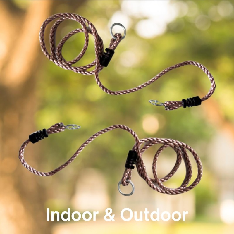 h2i Swing Ropes, Rope for Swing Including Carabiner, Height-Adjustable Rope