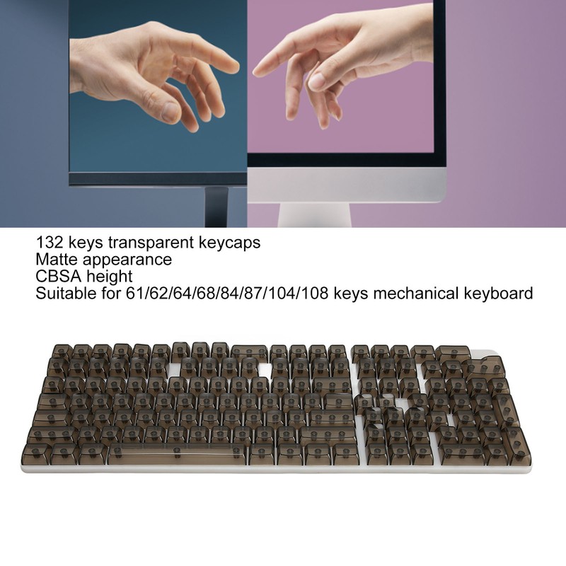 Keycap Set 132 Keys High Transparent PC CBSA Heigh Matte