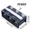 2 Pack DIANQI 60A 660V Terminal Block 3 Position Screw