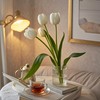 Nature’s Mimic 20pcs White Tulips Artificial Flowers Silk Tulips Flowers