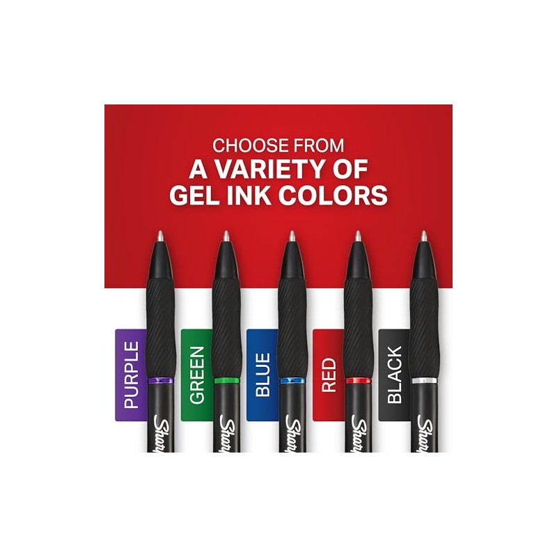 Sharpie de gel, 0.028 pulgadas, color negro