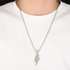 Lightning Bolt Pendant Necklace Hip Hop Inspired Jewelry for Men
