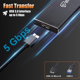 Bitsjour SSD M2 Case for Apple MacBook Air 2010 2011, USB 3.0 External Enclosure for 6+12 Pin Hard Drives A1370 EMC 2393/2471, A1369 EMC 2392/2469