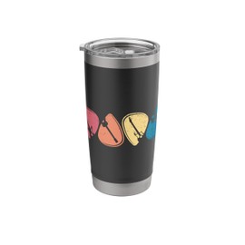 Colorful Guitar Picks Retro Music Vibe Stainless Steel Insulated Tumbler