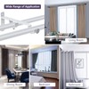Double Curtain Rod Bracket, Heavy Duty Curtain Rod Holders, White