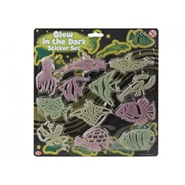 12 Pack of Glow in The Dark Fish/ Under the Sea/ Marine Stickers/ Stick Ups