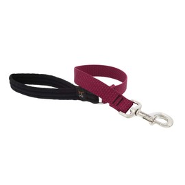 Lupine Traffic Leash ECO Collection 1" Wide Berry 2-Foot Long with Padded Handle