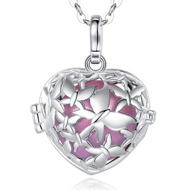 AEONSLOVE Harmony Necklaces Bola Ball Necklace Pregnancy Angel Ball Butterfly Llamadores De Angeles Chime Ball Necklace Harmony Bell Necklace Butterfly