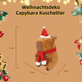 champracer 35 cm Capybara Cuddly Toy Christmas Decoration Water Pig Plush Toy Kawaii Capybara Plush Toy Children Plush Toy Decorative Cushion Stuffed Toy Gifts