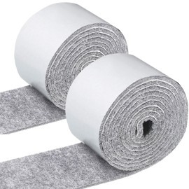 Shappy 2 Packs Felt Strips with Adhesive Backing Non Slip Felt Furniture Pads Adhesive Roll Tape for Protecting Hardwood Floors Chair Wall Protector(Light Gray,120 x 2 x 0.04 inch)
