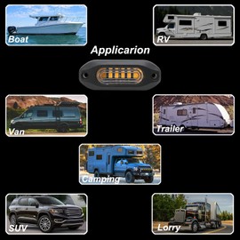 DUNTUO RV LED Ceiling Dome Light LED Interior Lighting12V/24V DC Large Spaces Illuminating for Boat Camper Trailer Truck Lorry Van Cargo Area Lights