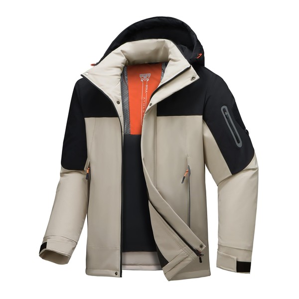 Jsslaik Men's Performance Insulated Jacket with 4D Smart Heating Windproof