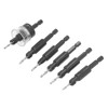 6pcs Countersink Drill Bit Set 82 Degree Chamfer 1/4 Inch