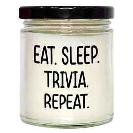 Trivia Night Fun, Eat. Sleep. Trivia. Repeat., Birthday Unique Gifts from Friends for Trivia Enthusiasts