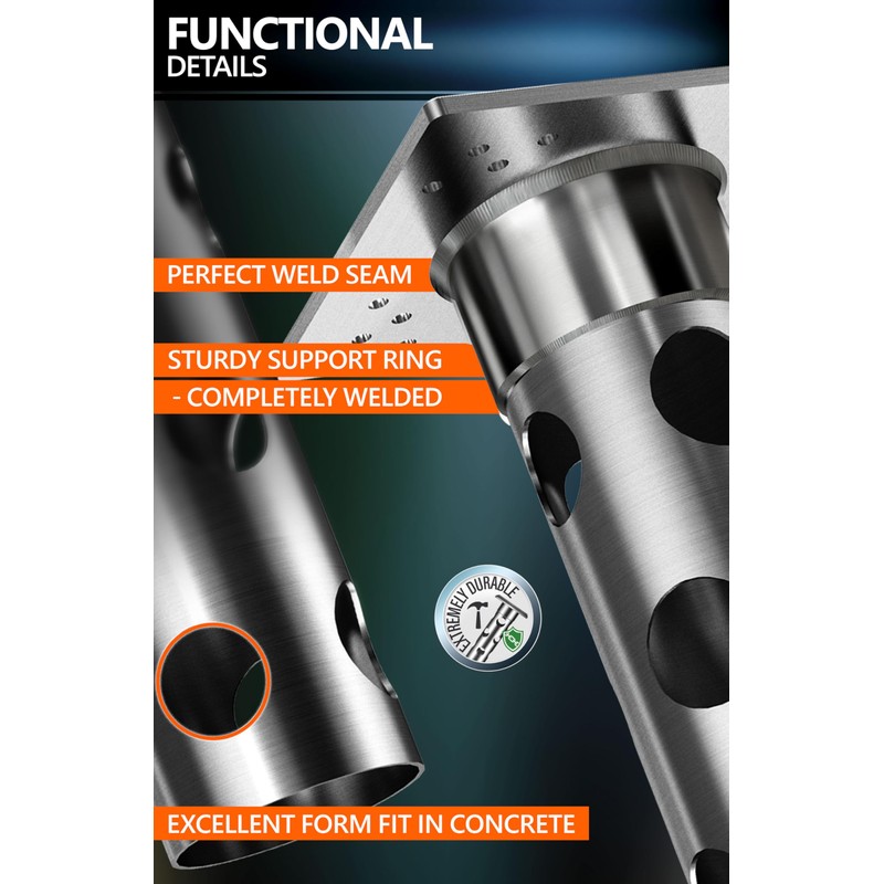 4smile In-ground umbrella base - In Ground umbrella holder, stainless