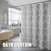 Waterproof Fabric Shower Curtain Liner Rust Resistant Grommets Machine Washable