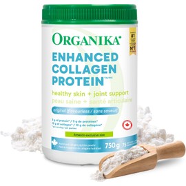 Organika Enhanced Collagen Powder (Type 1 & 3) – 10g Per Serving for Hair, Skin, Nails & Joints – Canadian-Made, Grass-Fed, Non-GMO, 750g
