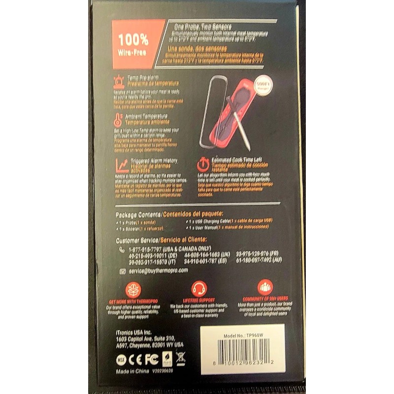 ThermoPro TempSpike Wireless Bluetooth Meat Thermometer By ThermPro