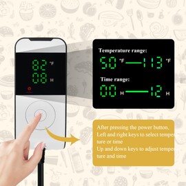 Bread Proofing Box with 50-130℉ Temp Control & 24H Timer, Folding Proofing Box for Sourdough Pizza Yogurt Rice Wine Fermentation, Space-Saving Sourdough Starter Warmer 15.7"D x 11.8"W x 9.8"H