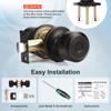KNOBWELL Oil Rubbed Bronze Passage Door Knob, Non-Locking Interior Closet
