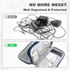 Tking Versatile Travel Organiser with Zip, Double Layer Electronic Accessories,