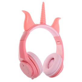 KONTONTY Unicorn Shaped Wired Gaming Headset for Shiny LED Over Ear Headphones Comfortable Design for Boys Safe Listening with Impact Resistant Materials