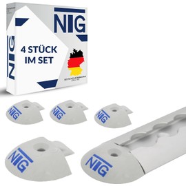 NTG Pack of 4 | End Cap | Insert Cap for Airline Rail | Lashing Rail | Round Shape | Plastic