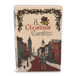 Steel Mill & Co Original Large Book-Shaped Decorative Vase, Ceramic Vases for Home Decor, Cute Bookshelf Decor, Unique Vase for Book Lovers (A Christmas Carol)