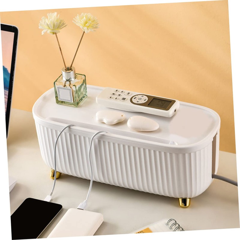 LABRIMP Home Cable Management Box with Lid Durable Storage Bin