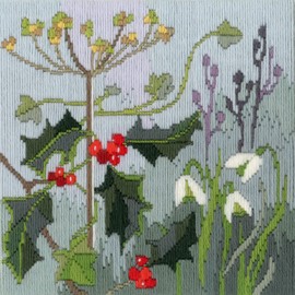 Derwentwater Designs Cross Stitch Kit - Long Stitch Seasons - Winter