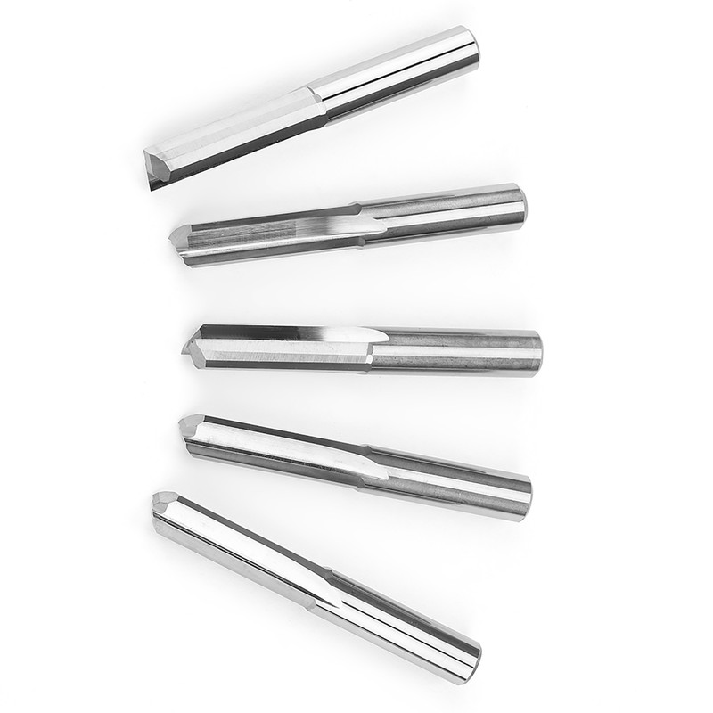 5PCS 6x22mm Router Cutting Bit Double Flute Straight Slot CNC