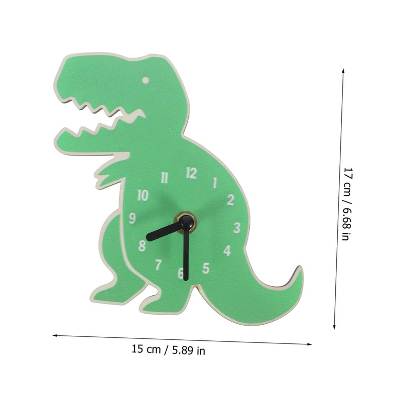 Zerodeko Dinosaur Wall Clock Silent Mini Cartoon Clock for Room