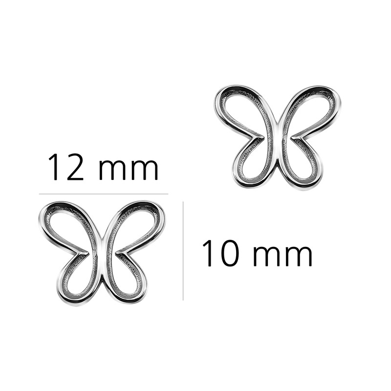 SOFIA MILANI - Women's Earrings 925 Silver - Butterfly Stud