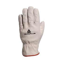 Deltaplus Venitex FBN49 Cowhide Grain Leather Work Gloves Grey -Pack of 2 Gloves
