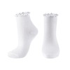 UTTPLL Ruffle Crew Socks Women Turn-Cuff Athletic Aesthetic Lettuce Socks