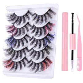 FAIRYGATE Fake Eyelashes Set 5 Pairs Professional Reusable Eyelash Fit for All Eyes Natural Thick Hand Made 3D Faux Eye Lashes for a Beautiful Makeup Look C1912