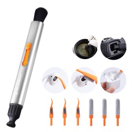 K&F CONCEPT Multifunctional Lens Cleaning Pen, Extendable, 3 Replacement Flocked Sponges, 3 Retractors, Soft Brush, Double-Sided Carbon Head, 3-in-1 Computer Cleaning, Scalable, Camera Cleaning