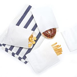 100-pack 4x6 Inches White Kraft Paper Bags for Bakery Cookies Treats Snacks Sandwiches Popcorn Small Gift bag