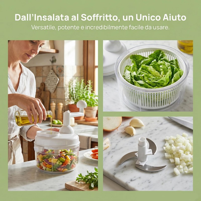 Manual Food Chopper - Vegetable Manual Quick Chopper, Easy-Clean Food