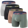 SUMABA Mens Underwear Moisture Wicking Long Leg Bamboo Viscose Boxer
