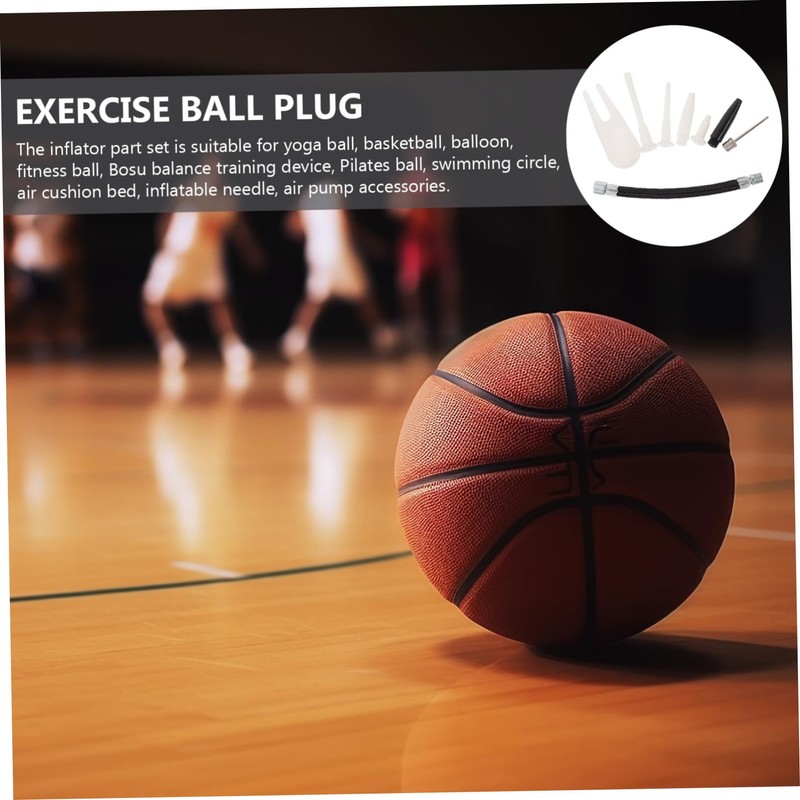 Totority 5 Sets Inflator Accessories for Exercise Balls Durable Plug