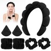 Set TXG de 7 piezas en negro: diadema nube, pulseras
