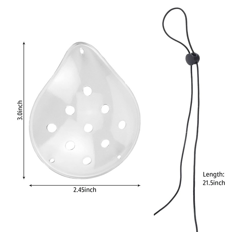 1 Pcs 9-Hole Plastic Eye Patches with 1 Elastic Rope,