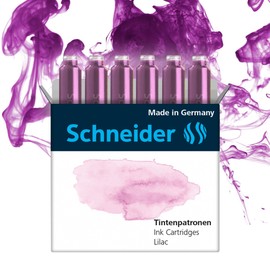 Schneider Schneider Pastell Tintenpatrone (Standard Patronen für Füller) Lilac, 6 Stück